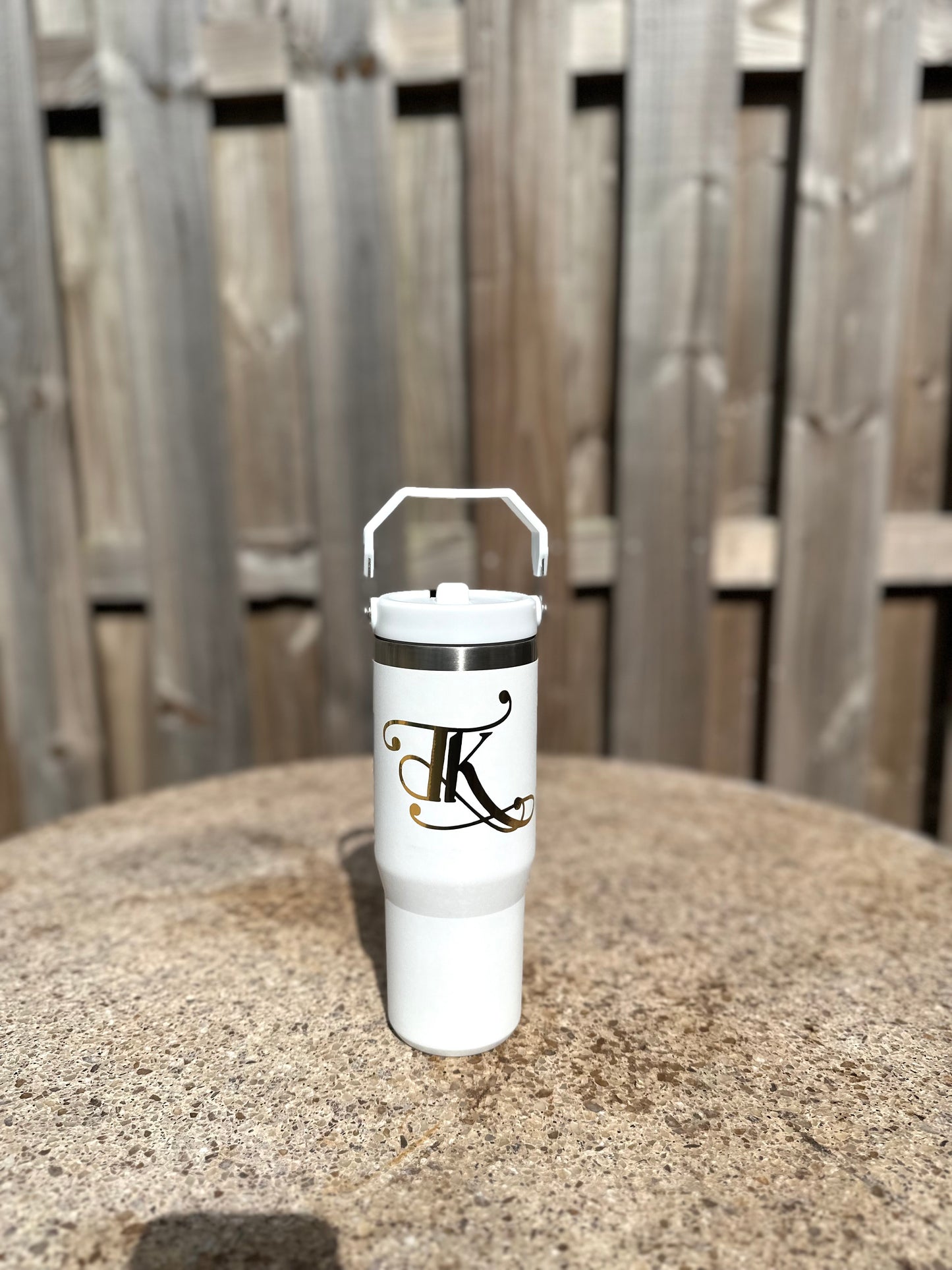 30oz Tk Stainless Steel Flip Straw Tumbler