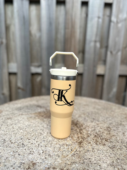 30oz Tk Stainless Steel Flip Straw Tumbler