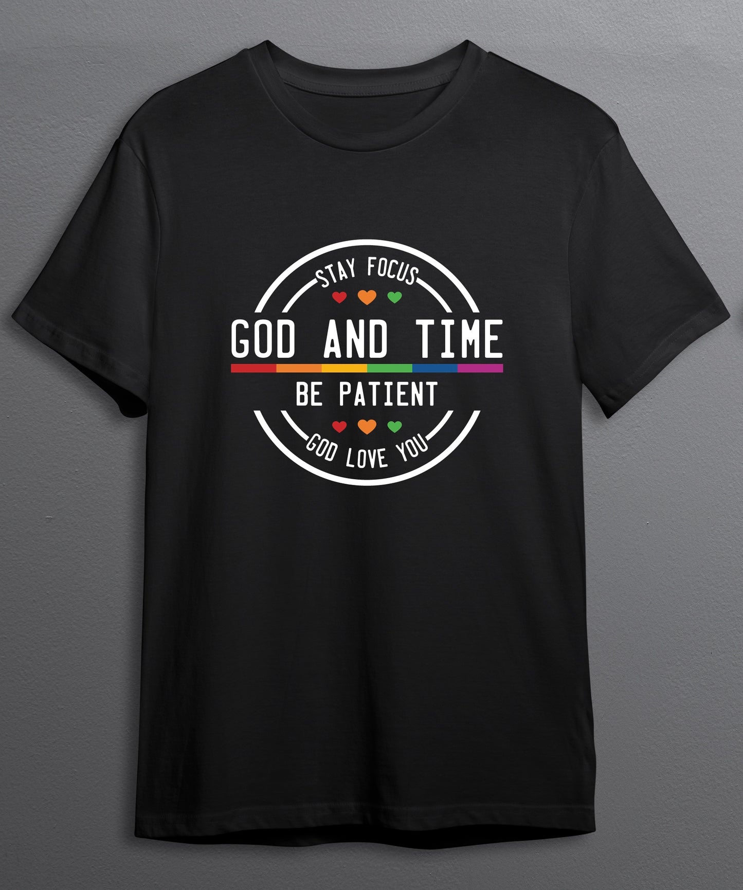 God and Time Inspirational T-Shirt Black