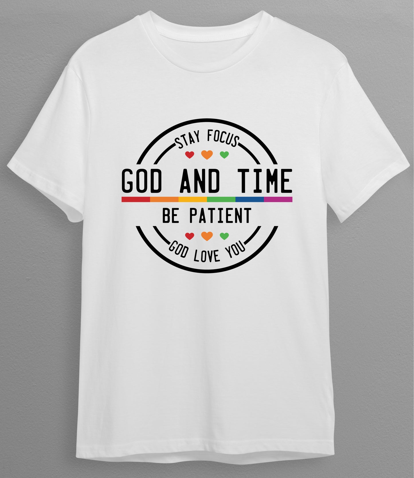 God and Time” Inspirational T-Shirt White