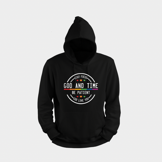 God & Time Pullover Hoodie – Stay Focused & Be Patient