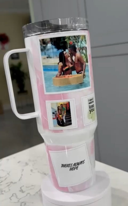 Personalized 40oz Photo tumbler