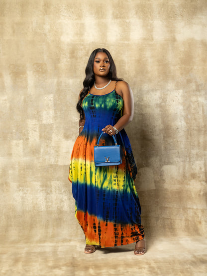 Sarah Sunset Tie-Dye Maxi Dress