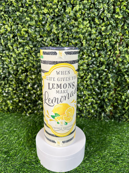 Stay Refreshed with Our 20oz "Lemonade Magic" Tumbler