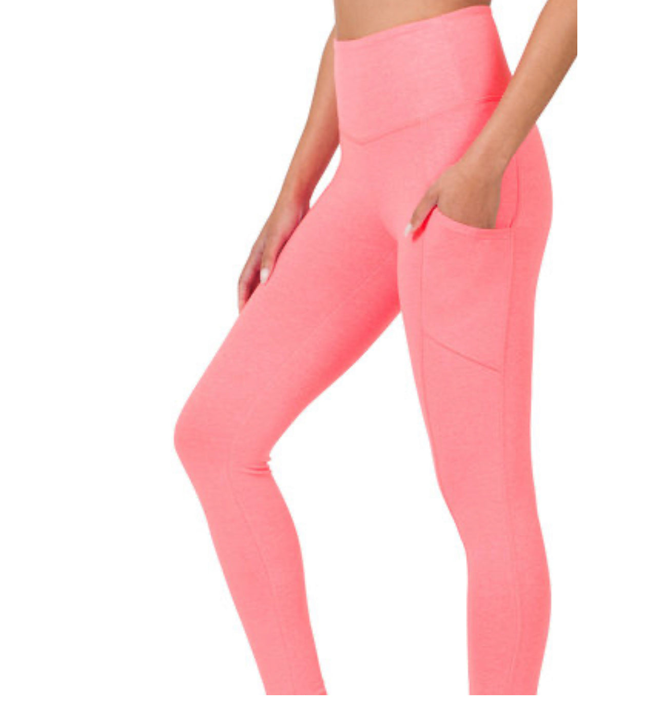 The Sheri Neon Coral leggings