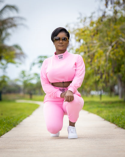 TARA PINK TWO PIECE JOGGERS SET - Tammie's Kollection