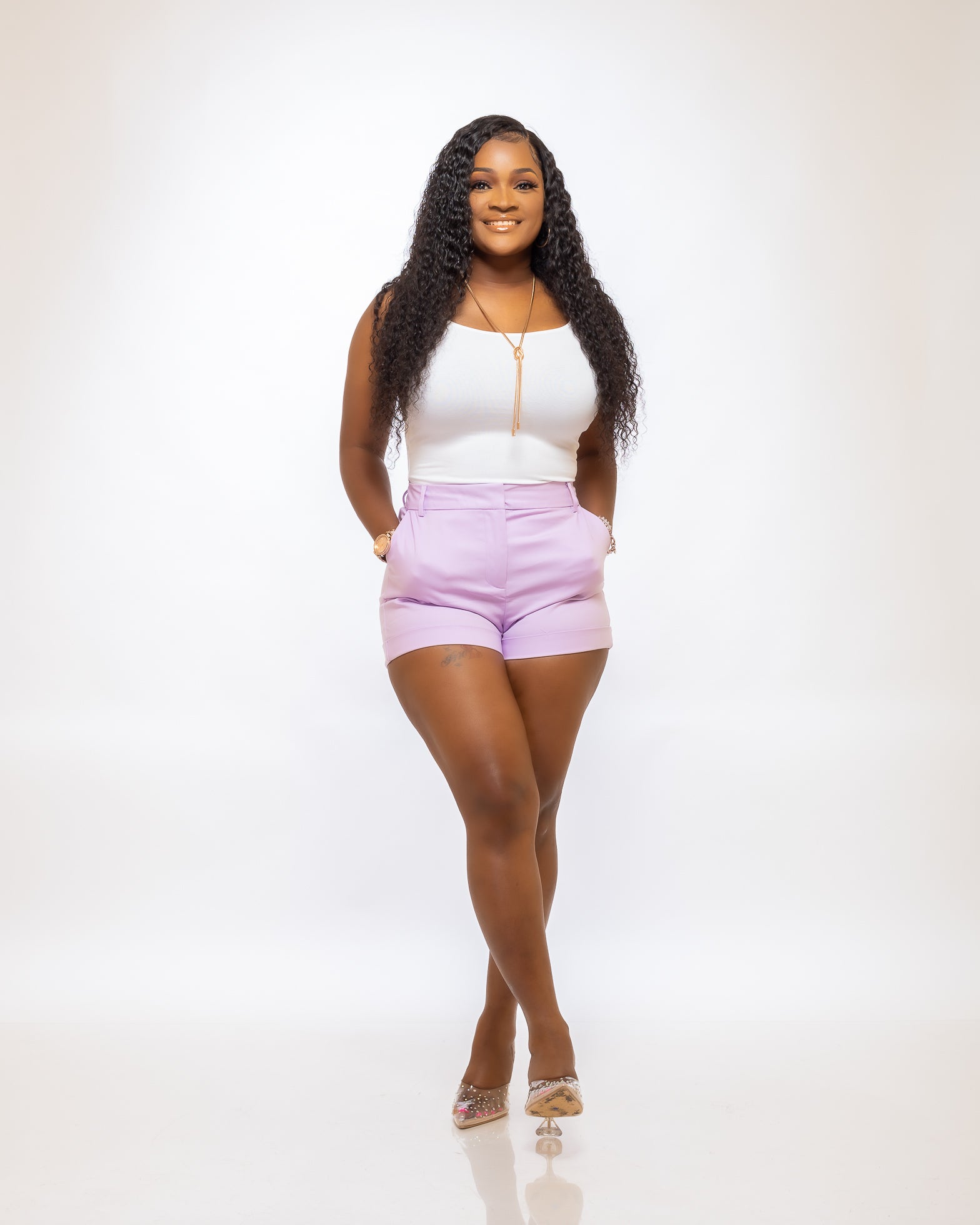 THE SHOW OUT SHORT (LAVENDER) - Tammie's Kollection