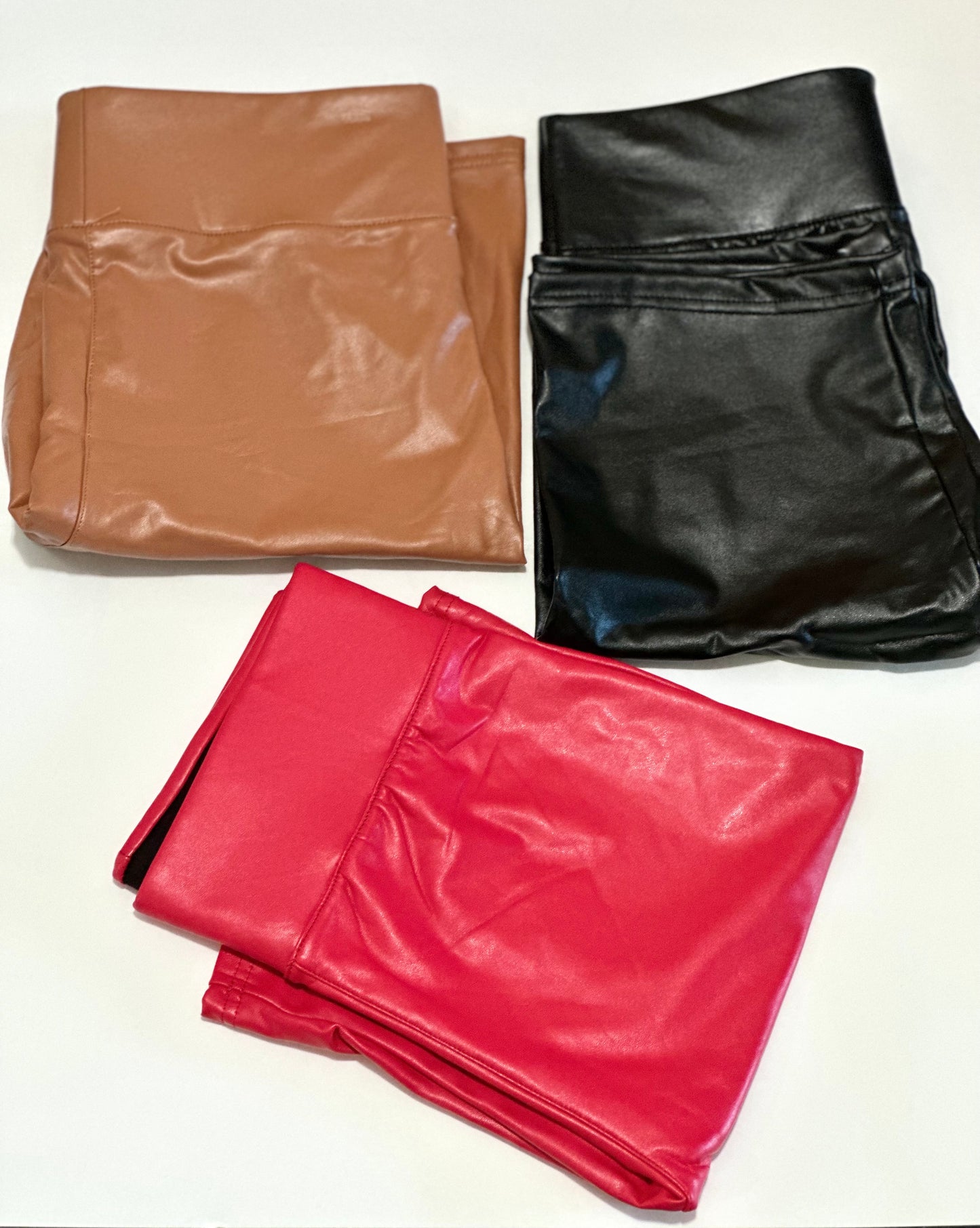 Lulu Faux leather high waist biker shorts