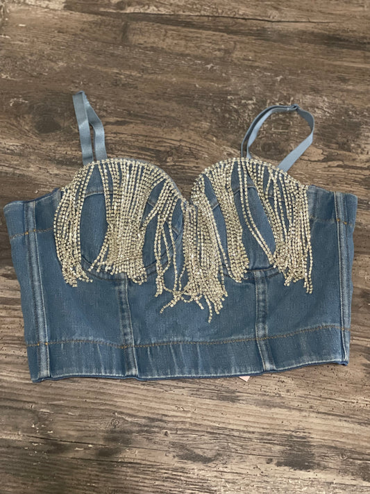 DENIM CROP TOP