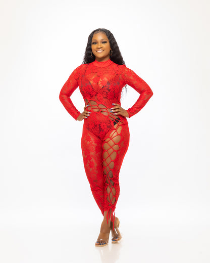 All of me jumpsuit (Red) - Tammie's Kollection