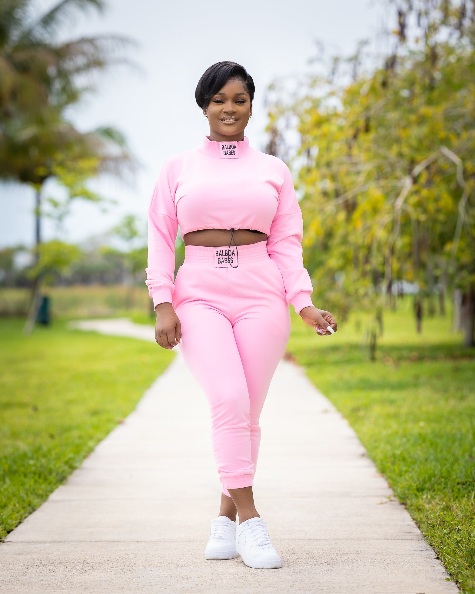 TARA PINK TWO PIECE JOGGERS SET - Tammie's Kollection