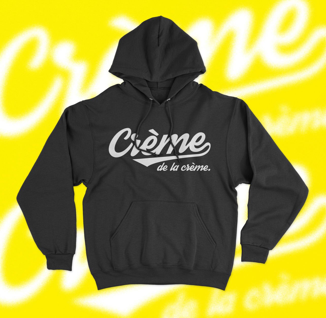 CREME DELA CREME HOODED SWEATER (BLACK) - Tammie's Kollection