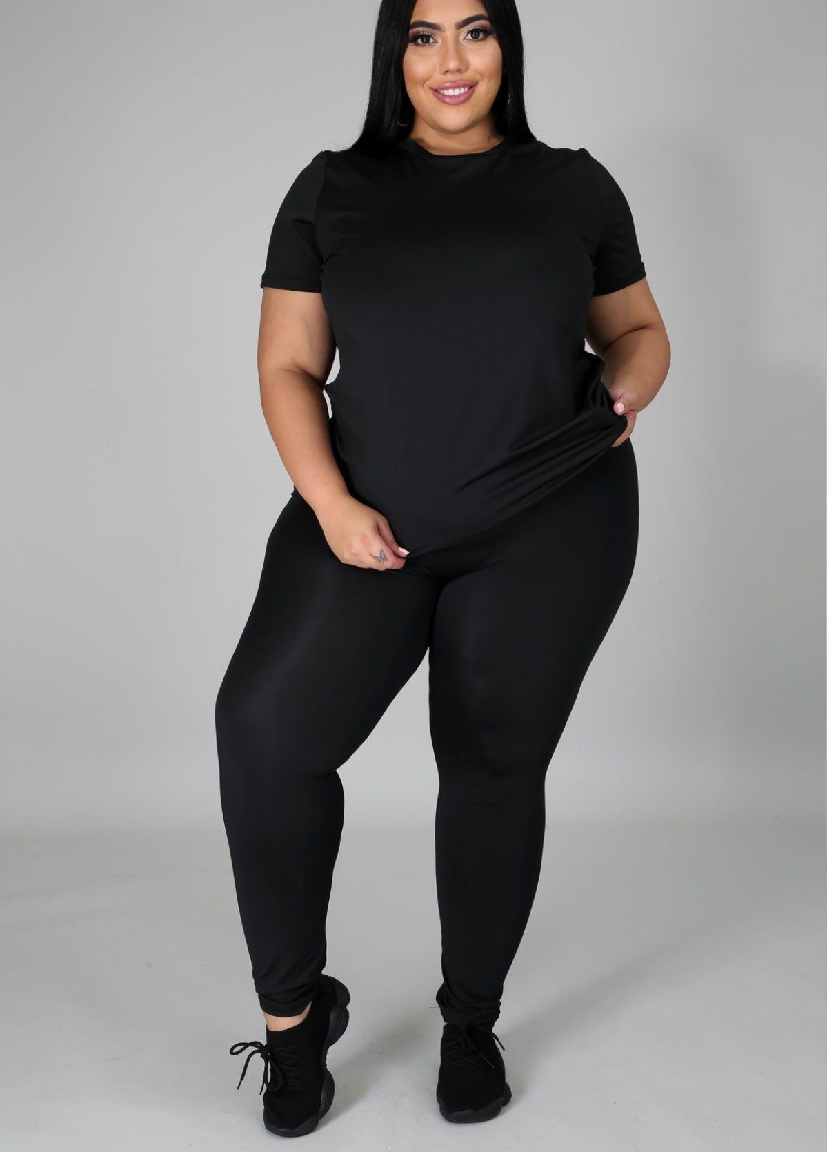 CHILL SET PLUS SIZE (BLACK) - Tammie's Kollection