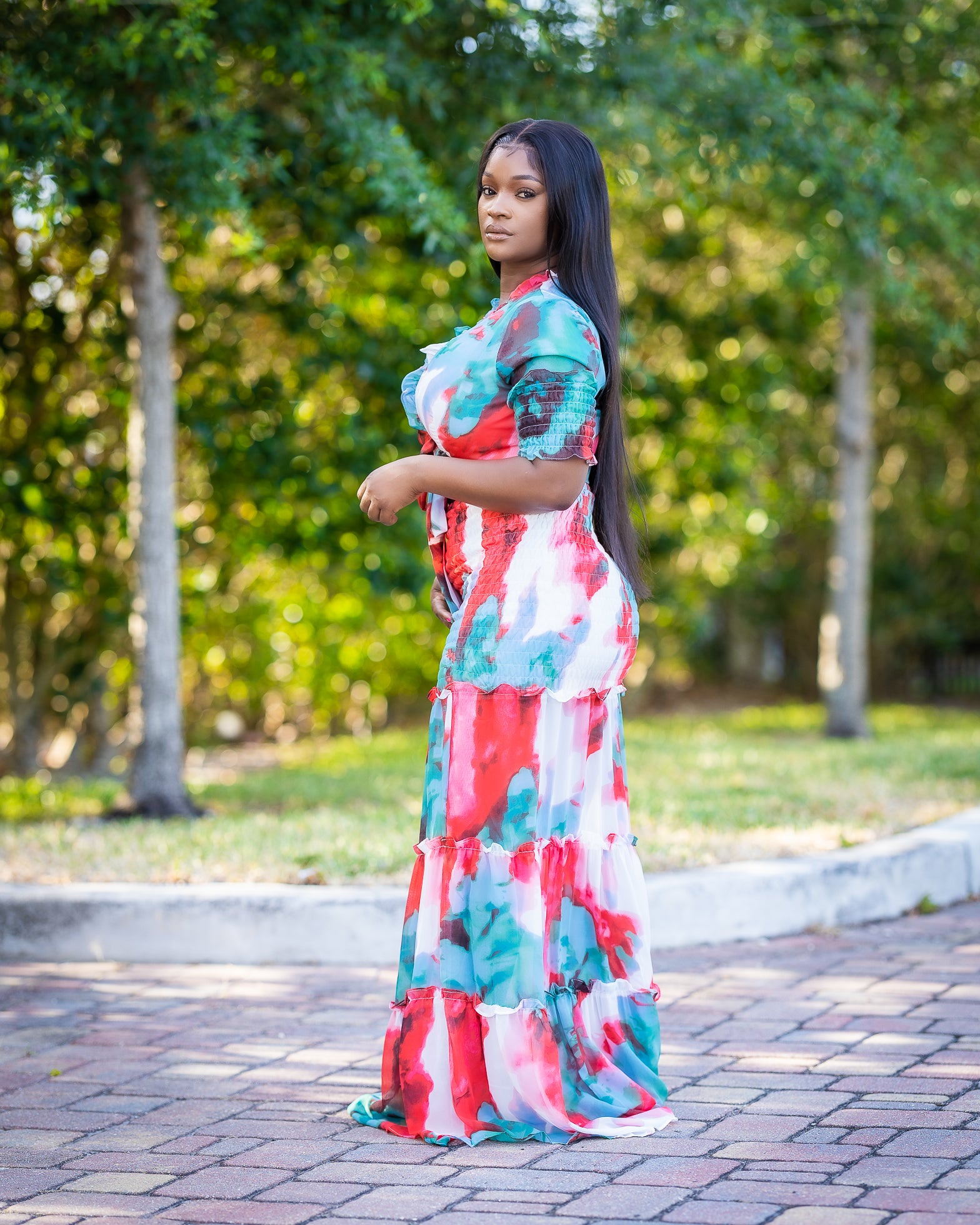 BRIT FLORAL TWO PIECE SKIRT SET - Tammie's Kollection